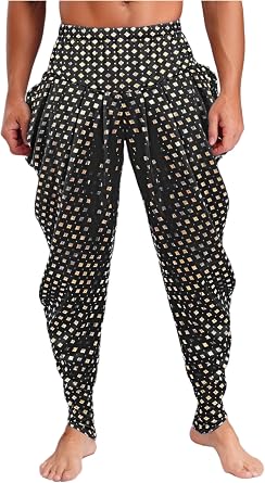 Mens Harem Pants Satin Dhoti Yoga Beach Baggy Trousers Metallic Floral Printed Boho Hippie Pants