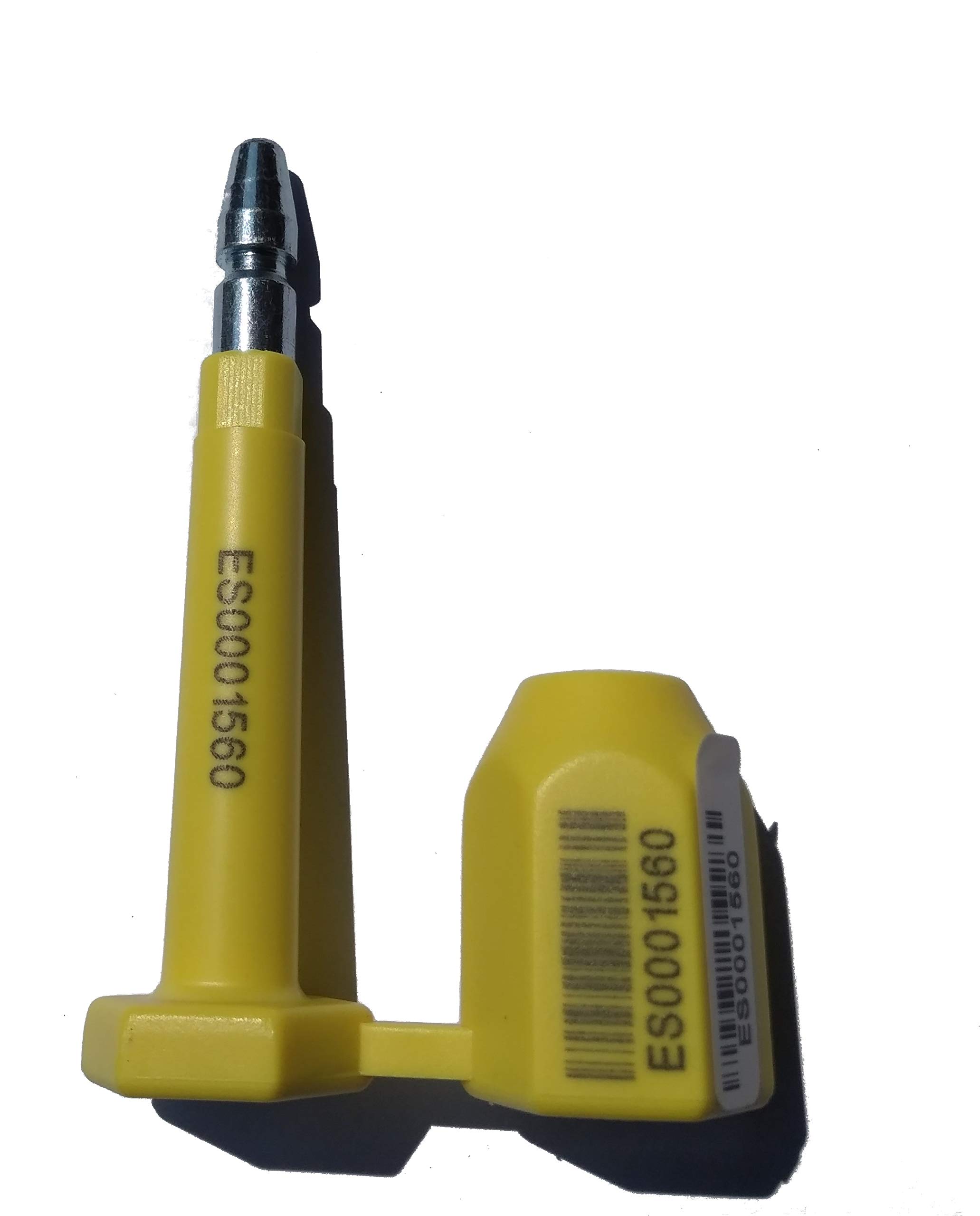 Lot de 10 porte-conteneurs avec étiquette à code-barres conforme à la norme ISO 17712:2013 Jaune clair