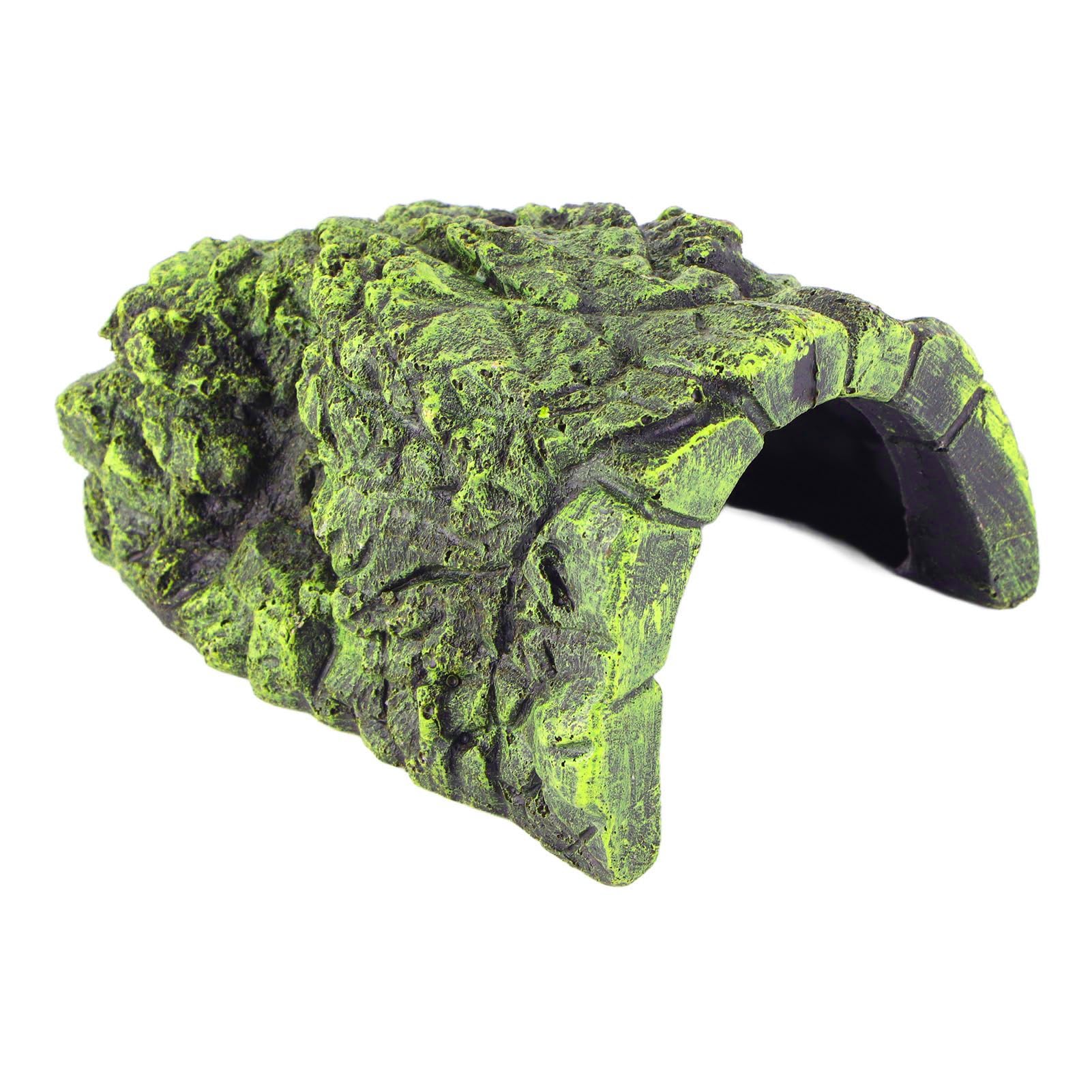 Fegayu Resin Reptile Hiding Fish Cave, Aquarium Decor Habitat, Shelter for Turtle (DB-025C Big Turtle Cave)
