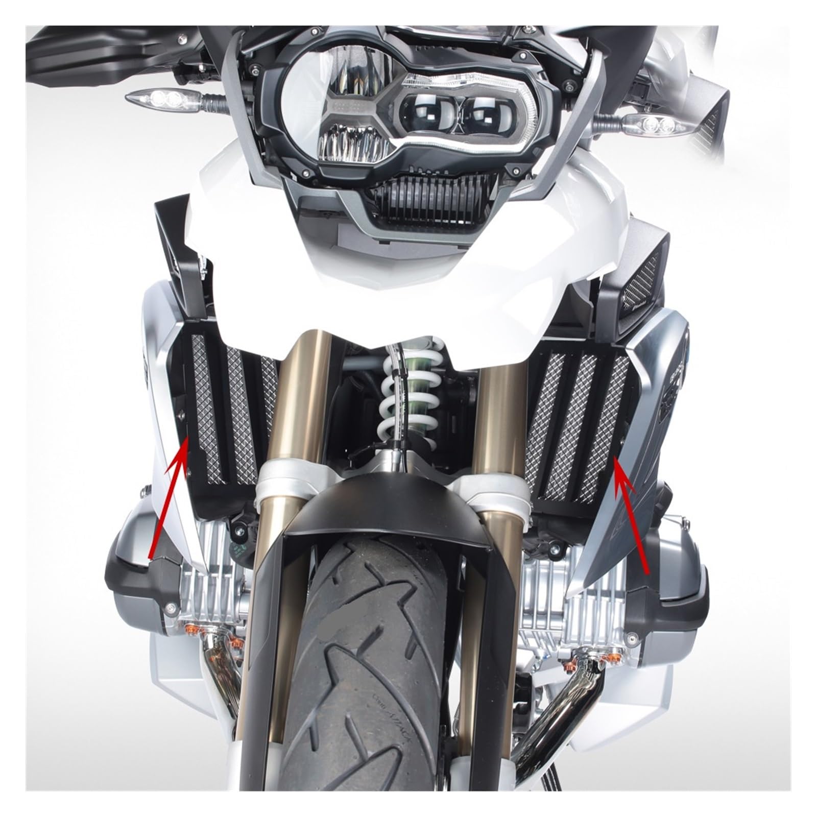 Motorradzubehör Kühlerschutzgitter Schwarz Passend Für B& R1200GS R1250GS LC Adventure R 1200 1250 GS Motorrad Kühlergitter Kühlerschutz