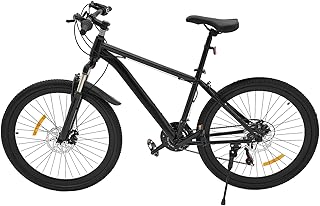 mountain bike, bici da alpinismo, bici da uomo, cambio a 21 marce, sella regolabile, ammortizzatori e freni a disco, adatto per viaggi su tutte le strade