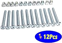 Vista 4 de FGen 12 piezas accesorios para cuna M6 tuerca de perno M6 x 2.362 in estantería de cabeza reclinable tornillo tuerca de martillo