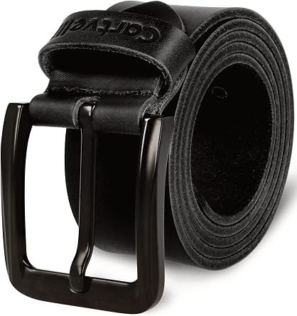 Mens Genuine Leather Belt Black 40 mm Made in Germany Gift Box Mens Belt Buckle Matte Black