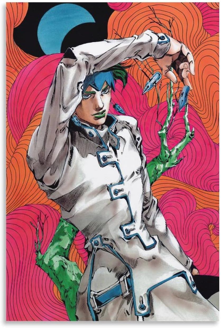JoJo's Bizarre Adventure Oil Painting Fantastic Painting Poster Wall Art Canvas Print Picture Wall Hanging Decor Home Decor 12x18inch(30x45cm)