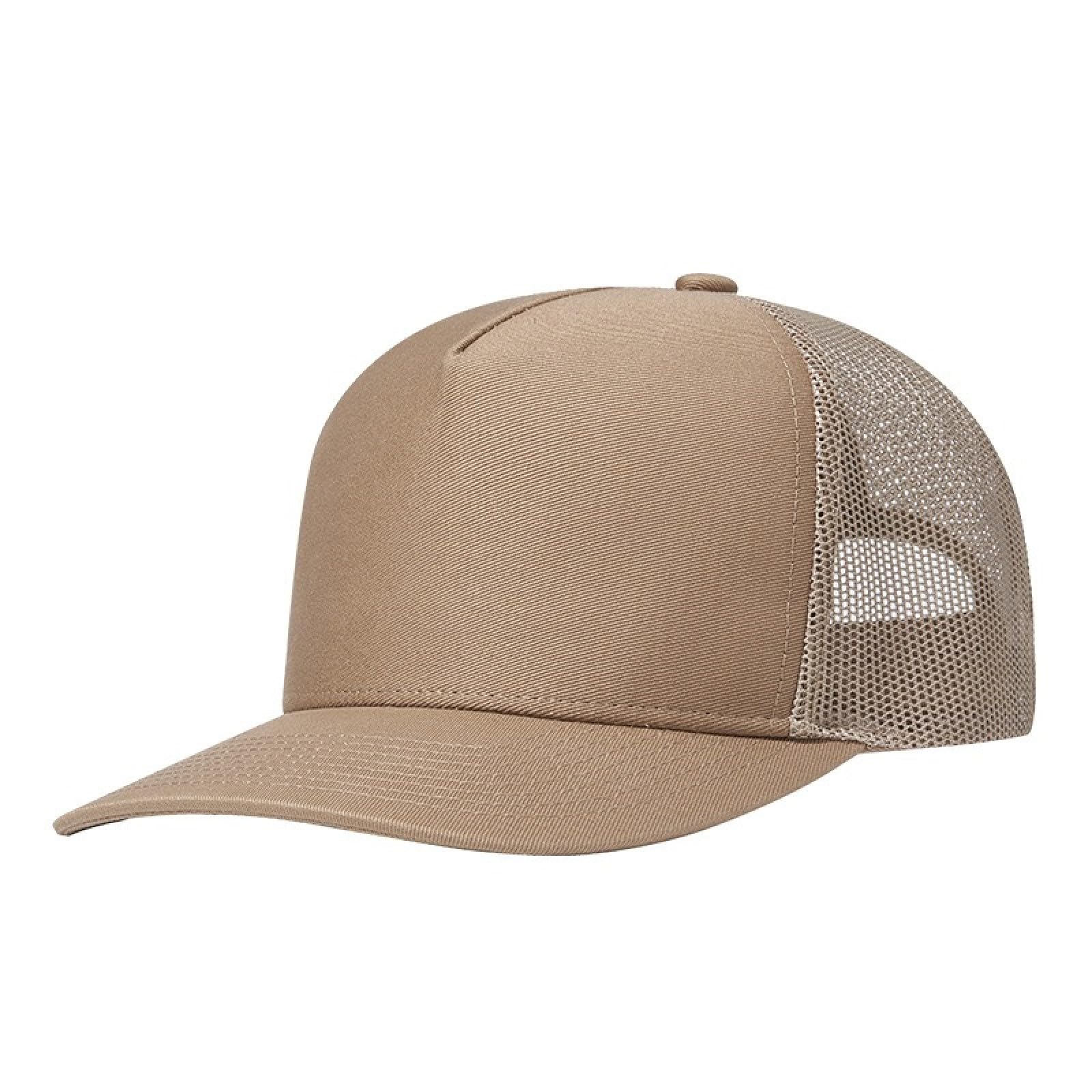 HaloHorus Curved Snapback Trucker Hat for Men Women, Adjustable Mesh Athletics Baseball Cap for Running, Hiking, Workout, C5-tks-khaki, One Size — image 1