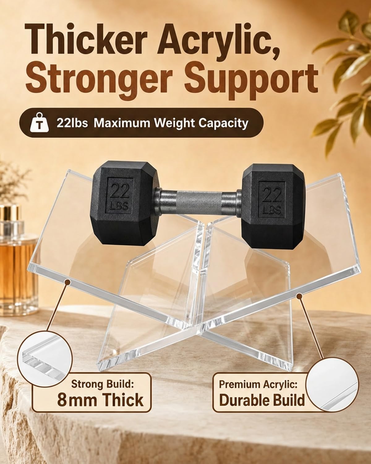 UCEC Acrylic Book Stand, Clear Open Book Holder 15.8x9.5x4.3 in Book Holder