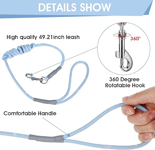 Miniatura 4 de TIESOME Juego de arnés y correa para gato, arnés ajustable degradado para gatito, arnés a prueba de escapes con correa para caminar al aire libre