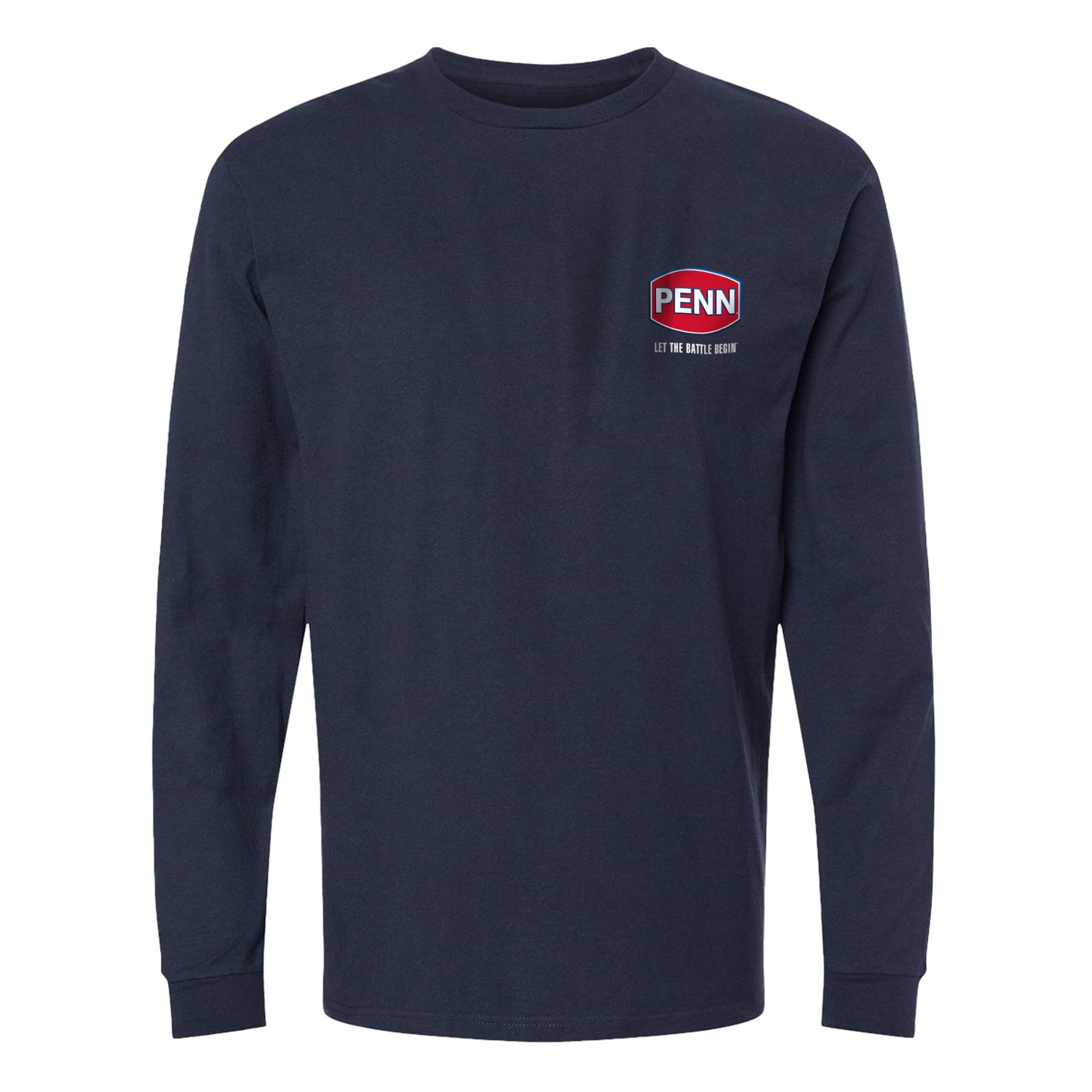 PENN Men's Logo Long Sleeve T-Shirt, Navy, Large