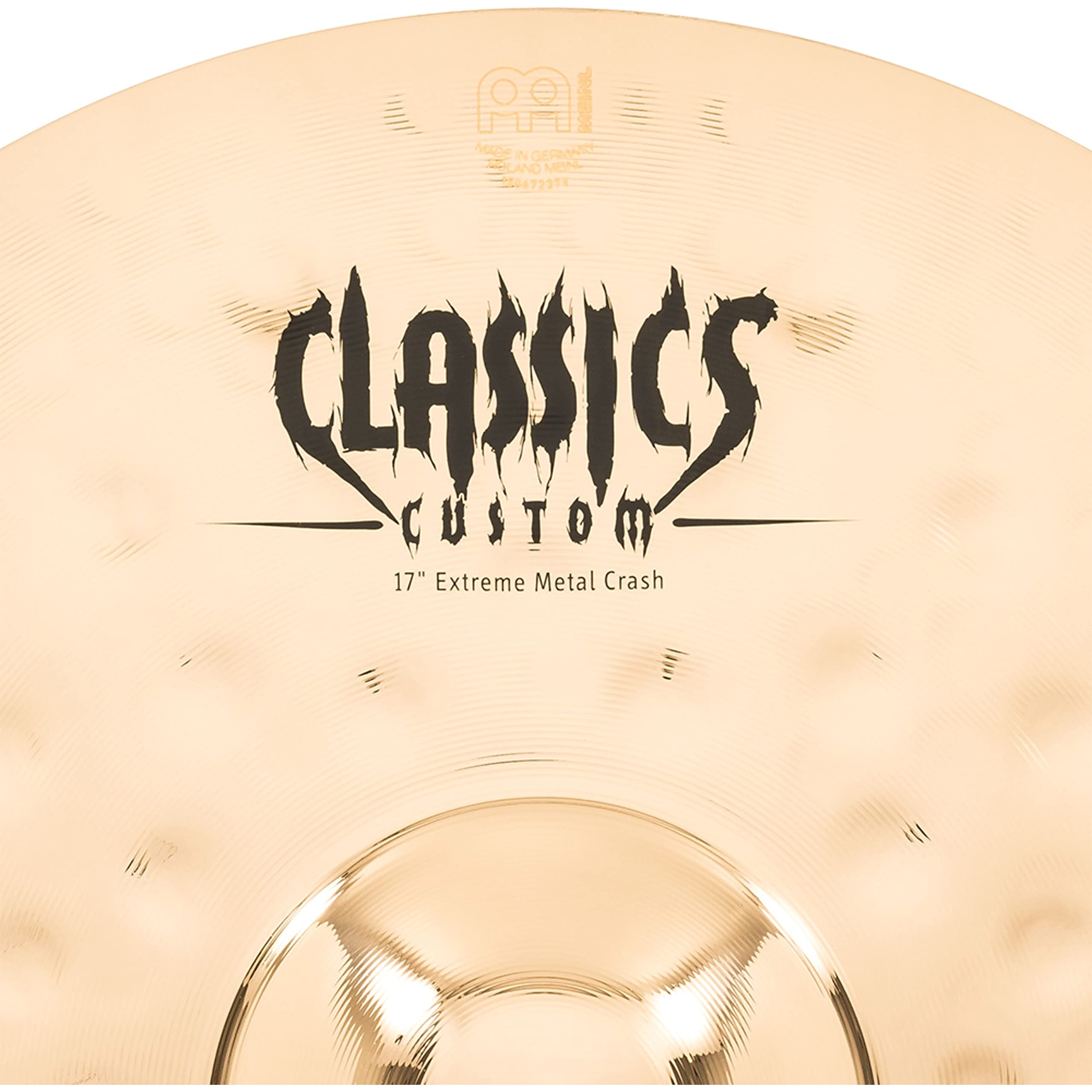 Meinl Cymbals Classics Custom Extreme Metal Crash 17" 43,18cm B12 Bronzo Brillante Batteria