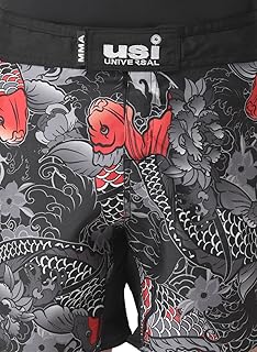 USI UNIVERSAL Shorts for Men, 411K Koi Fish MMA Shorts, MMA Shorts for Training &amp; Kickboxing, Fighting Shorts for Martial ...