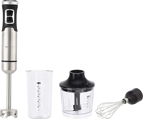 Amazon Basics Multi-Speed Immersion Hand Blender for Kitchen Mixing, Smoothies,