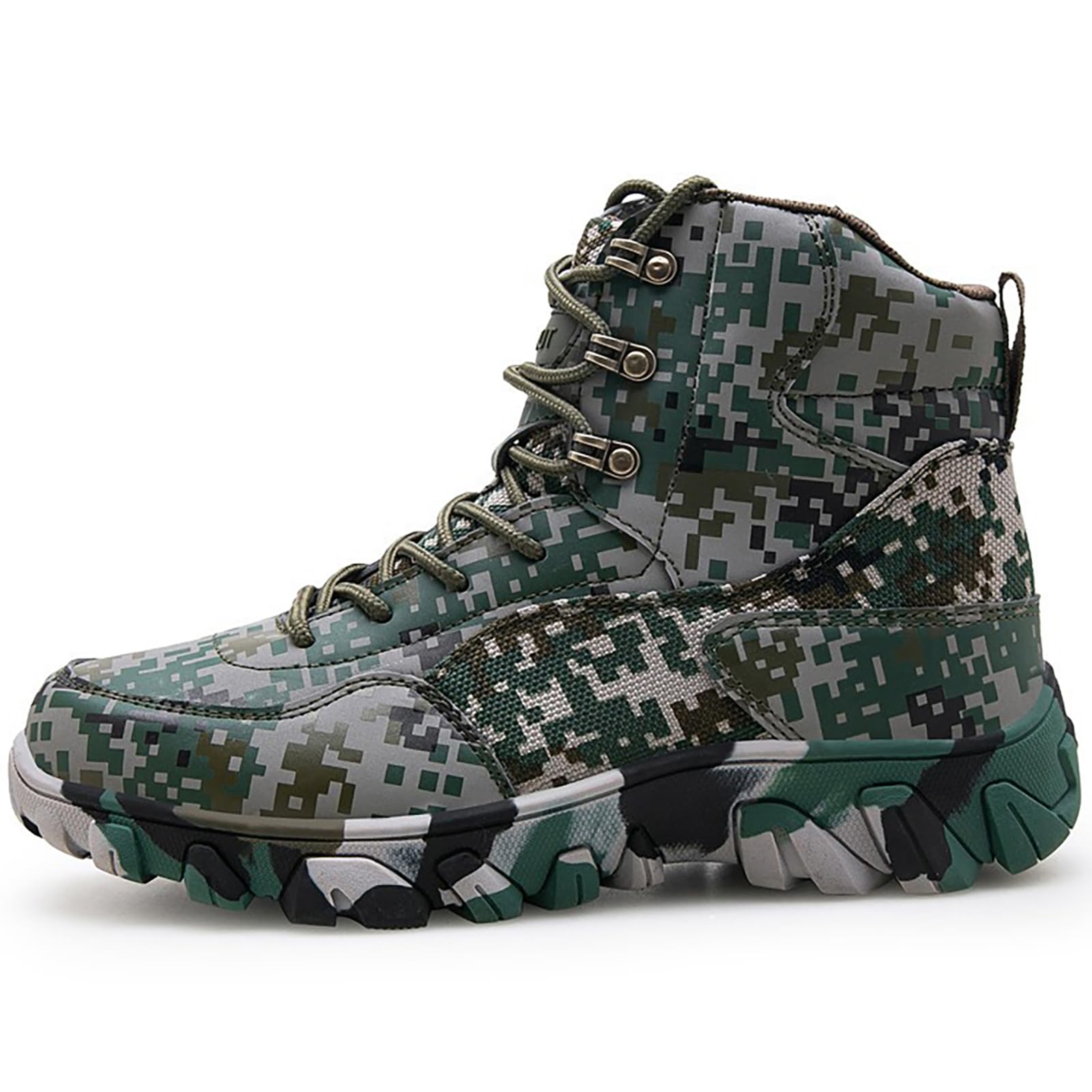 Bottes d'extérieur pour hommes bottes tactiques militaires légères chaussures de travail de Police à lacets bottes de Combat de l'armée Commando,Camouflage-42