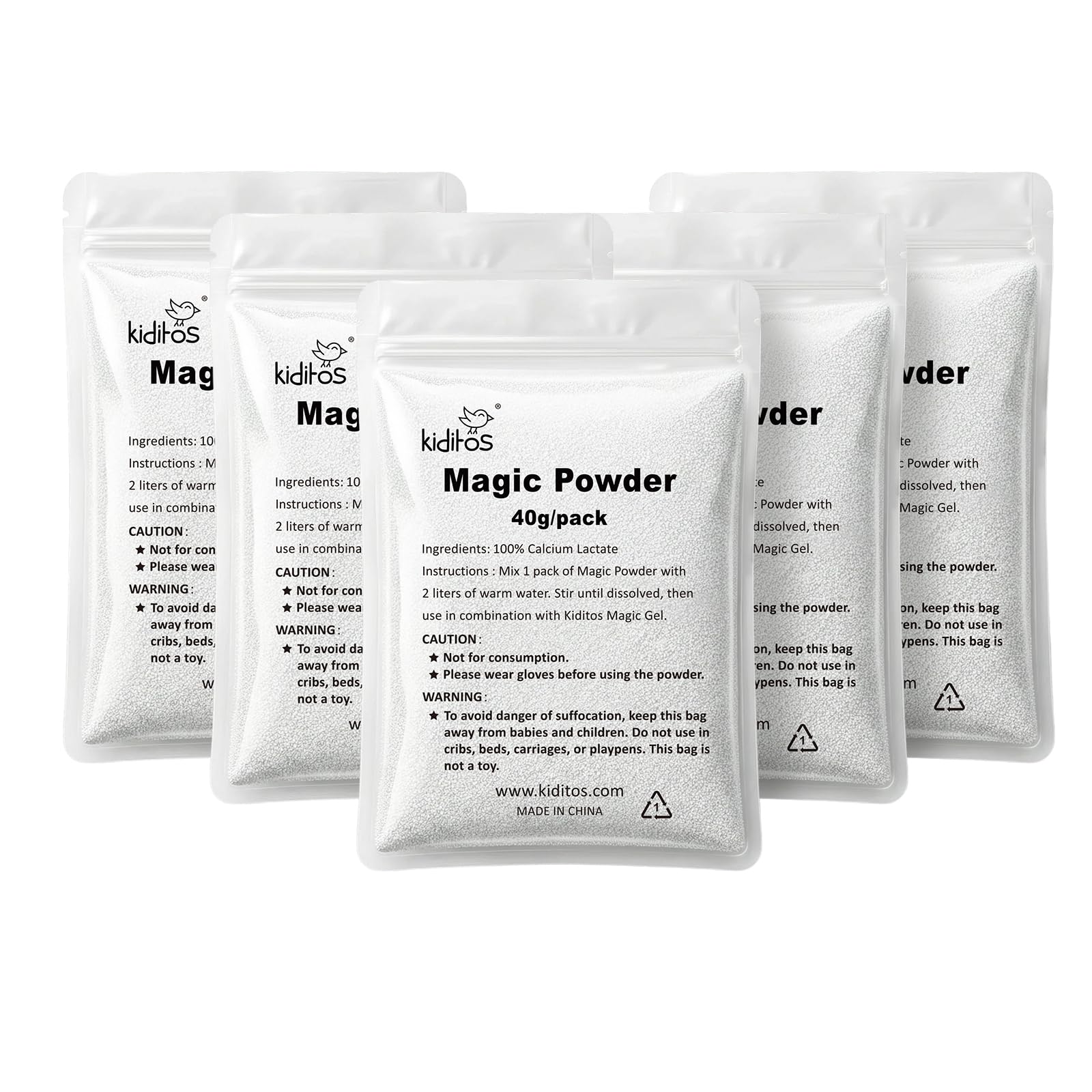 Magic Water Elf Lot de 5 Recharges Poudre Gel d'Eau Aqua Fairy