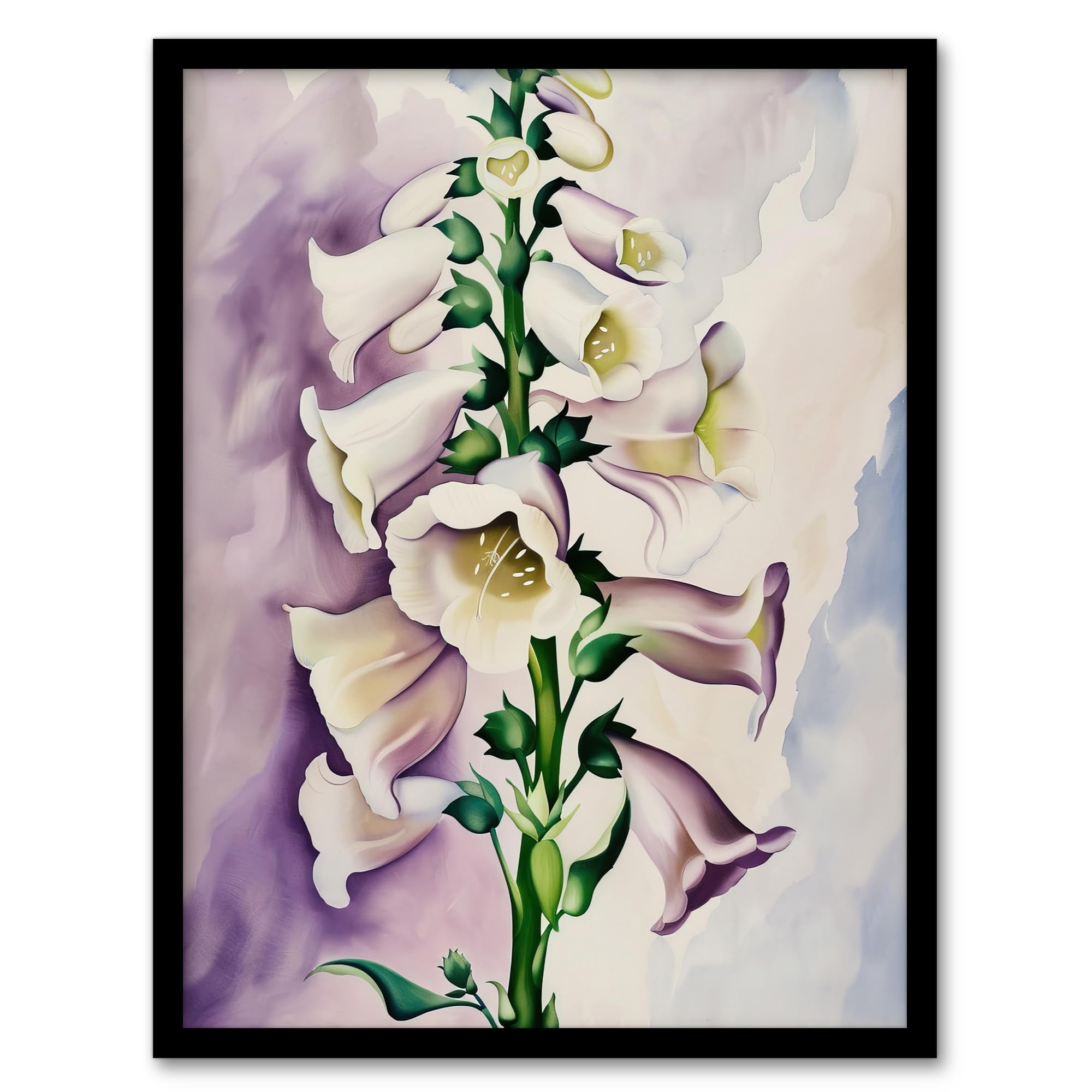 Artery8 Foxglove Digitalis Flower Botanical Watercolour Wall Art PrintA4 Size from B&Q