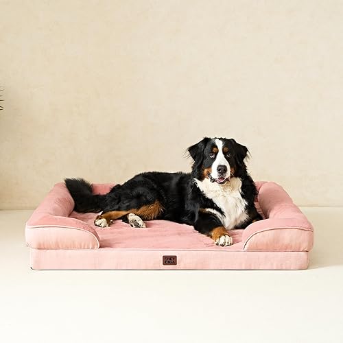 Miniatura 81 de EHEYCIGA – Cama ortopédica mediana impermeable para perros medianos, de espuma viscoelástica tipo caja de huevos, con bordes elevados y base