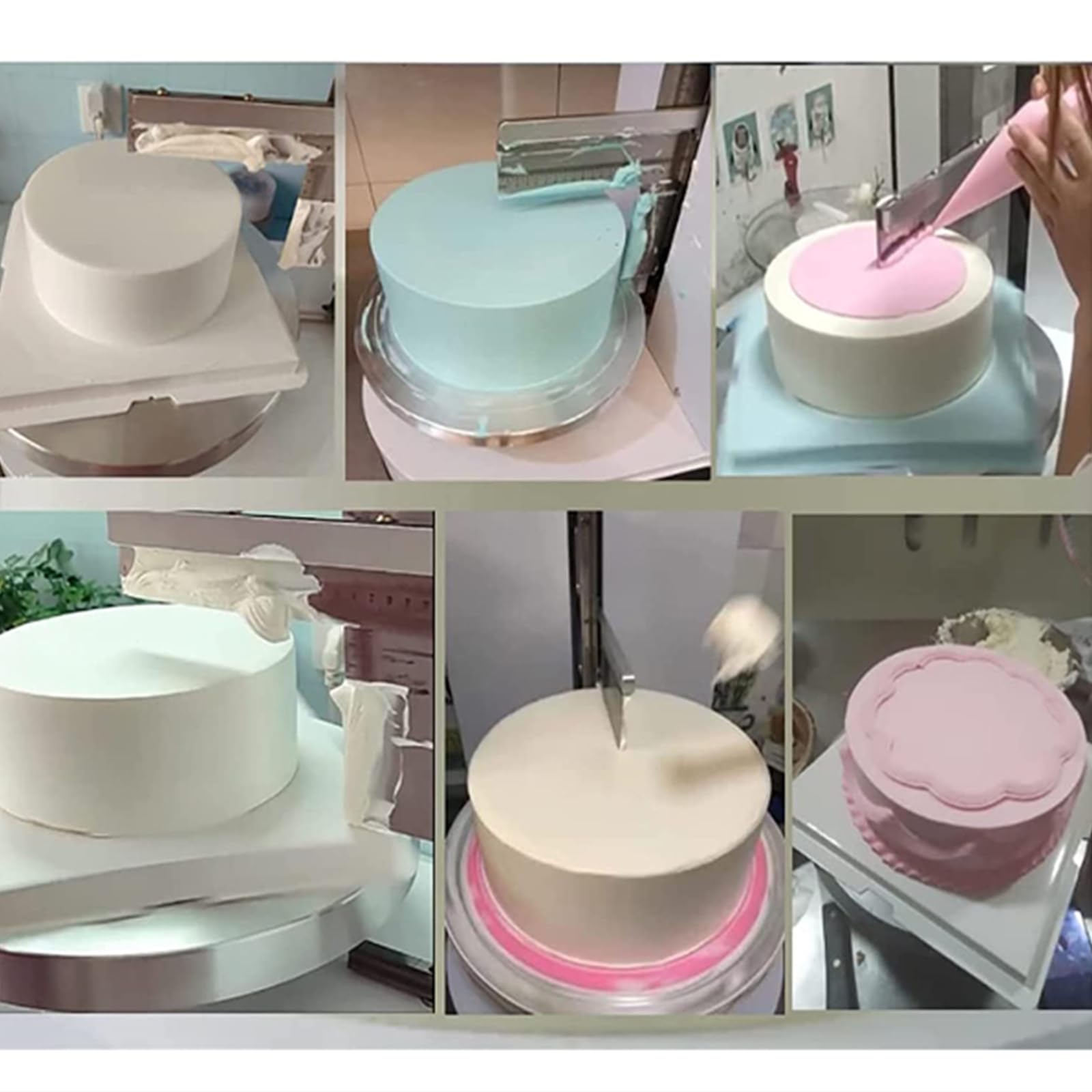 Dxysyldrun Bakery Cake Cream Flattening Machine Fully Automatic Layer Cake Rotating Machine Cake Shop Flat Baking — view 5