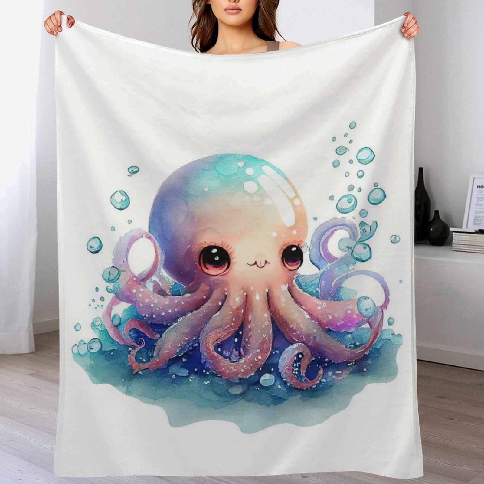 Manta de forro polar Oktopus para sofá y tardes de cine en el salón 130x180 cm