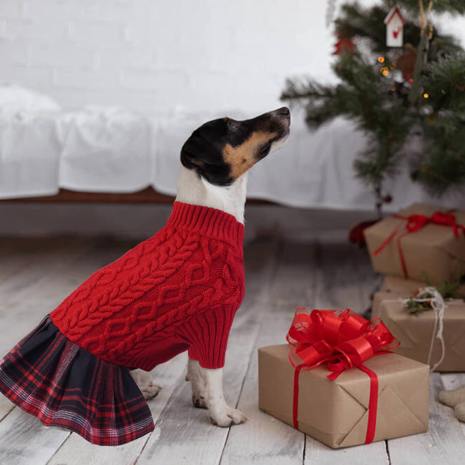 Hundepullover Winter Mit Schneeflocken – Warme Strickkleidung Für Kleine Bis Große Hunde