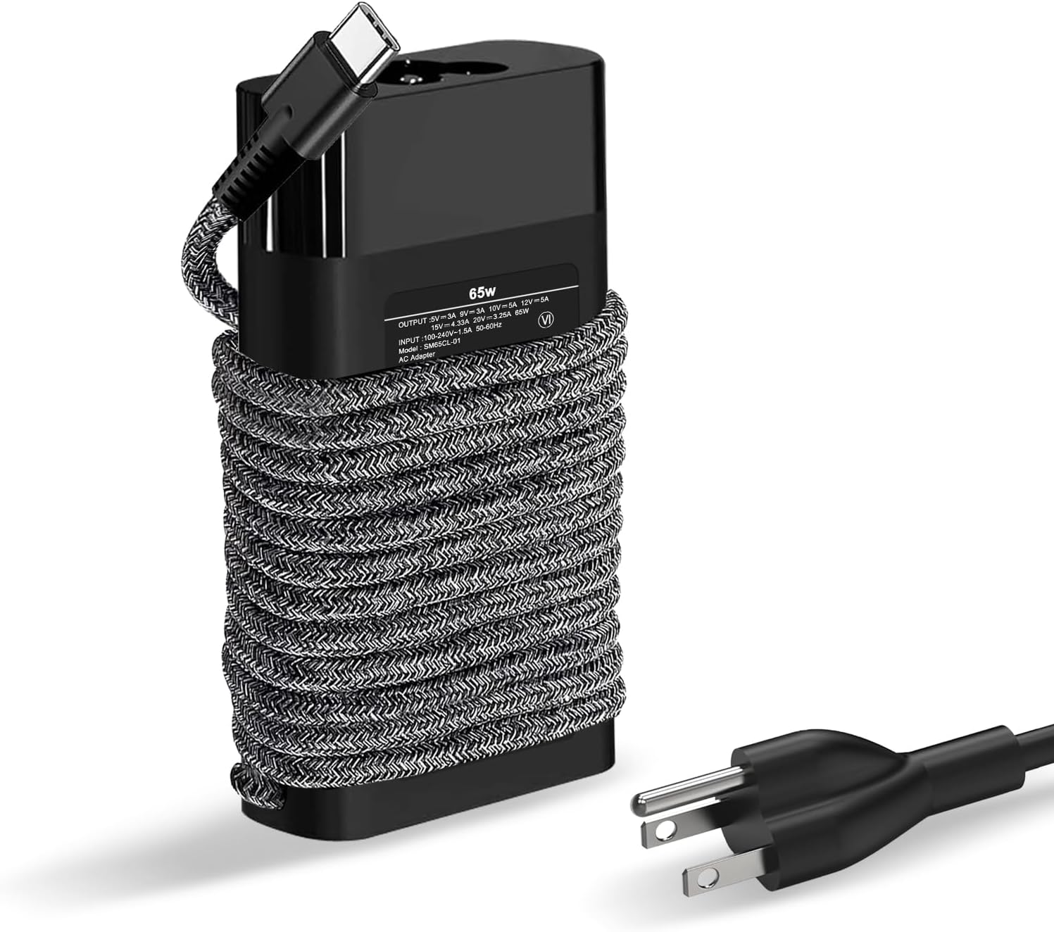 65W 45W USB C Charger Compatible with HP Laptop Fast Power Adapter, Chromebook, EliteBook, Spectre, Envy, ProBook and All USB-C Laptop, Table, Phone, and More