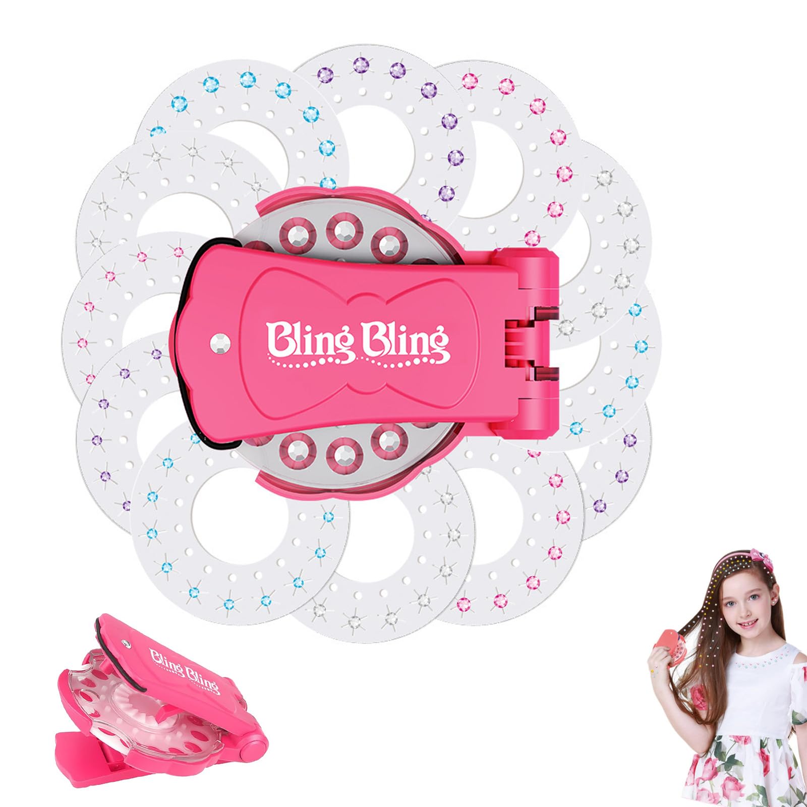 Machine à Strass pour Cheveux Diamond Styler Kit Glam Styling Tool avec