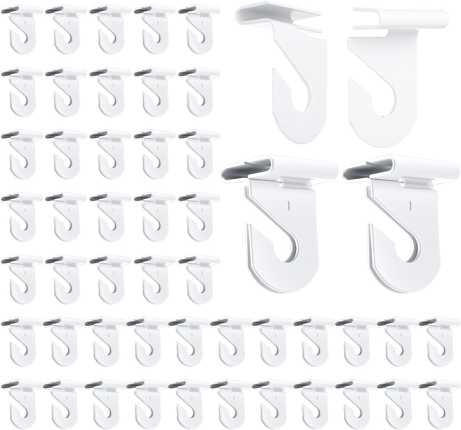 100 PCS Heavy Duty Drop Ceiling Hooks, White Aluminum T-Bar Clips Holds 20 lbs, No-Tool Installation Ceiling Hangers for Learning Places, Office, Home, Plants & Decorations