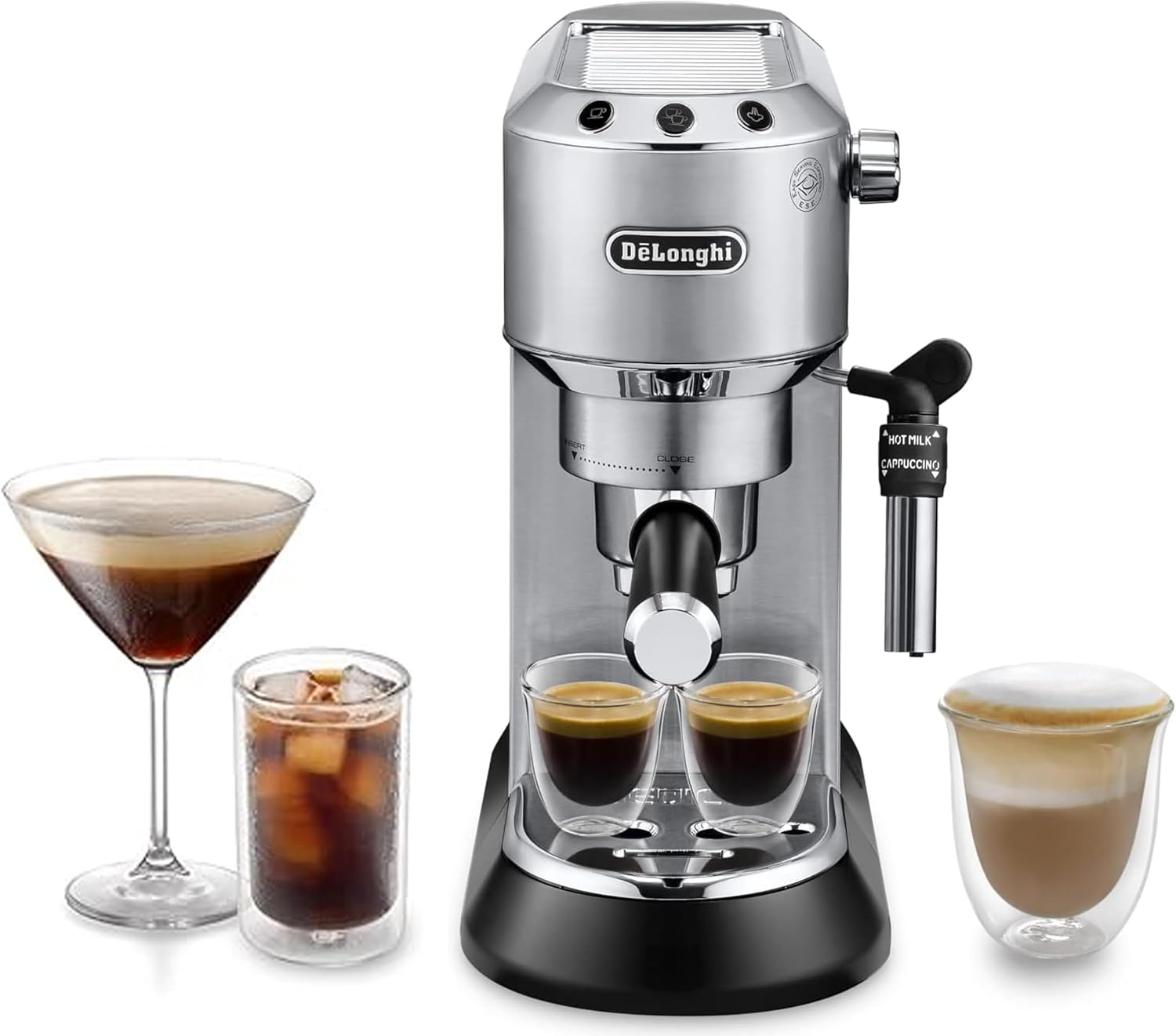 De'Longhi EC685M Dedica Deluxe Automatic Espresso Machine,35 oz, 1, Metallic