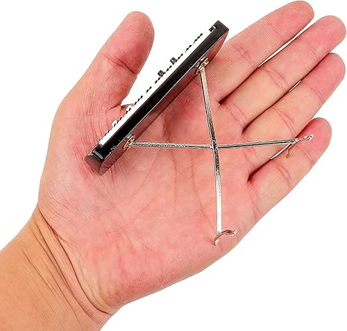 Miniatura 2 de Dselvgvu Órgano electrónico en miniatura con funda, mini instrumento musical, réplica de teclado eléctrico, figuras coleccionables, accesorios de