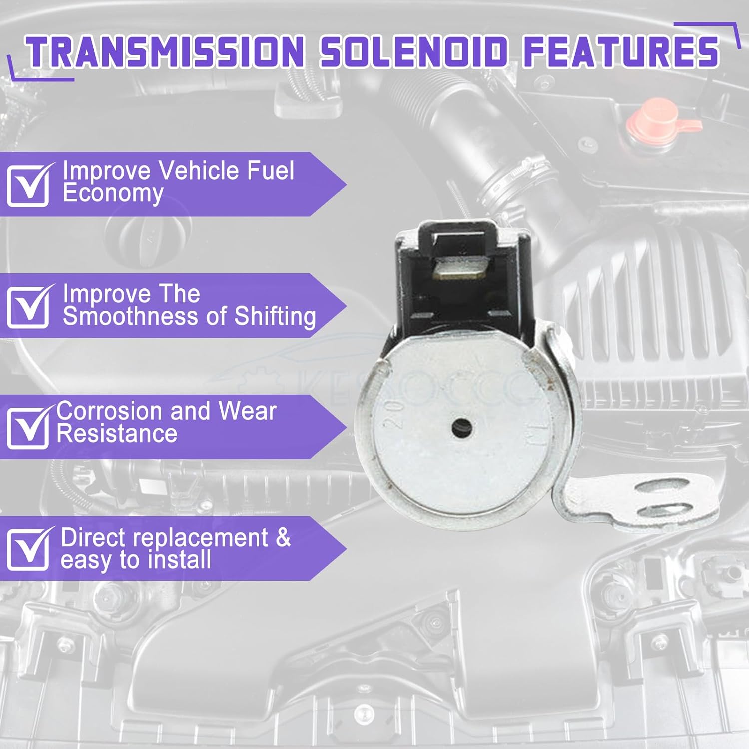 A750E A750F Transmission Solenoid 35230-60010 Transmission Shift Solenoid Repalcement for 2002-2014 Tacoma Tundra 4Runner Sequoia