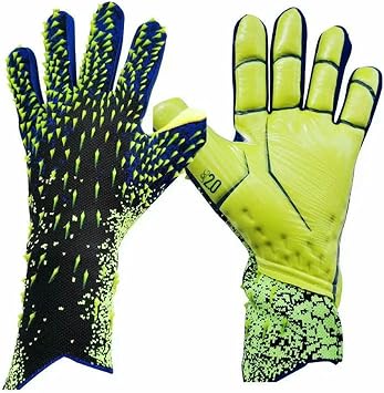 Goalkeeper Gloves, Strong Grip for Soccer Goalie Goalkeeper Glove with Size 6/7/8/9/10 Football Gloves for Kids Youth and Adult