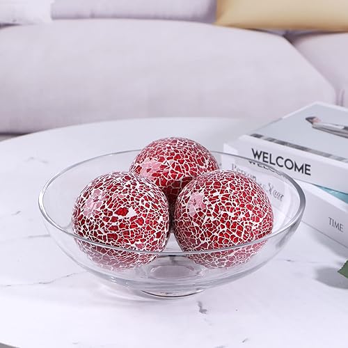 Miniatura 20 de MDLUU Orbes decorativos de 4 pulgadas, bolas de esfera de mosaico, bolas de centro de mesa para cuencos, jarrones, decoración de mesa de comedor