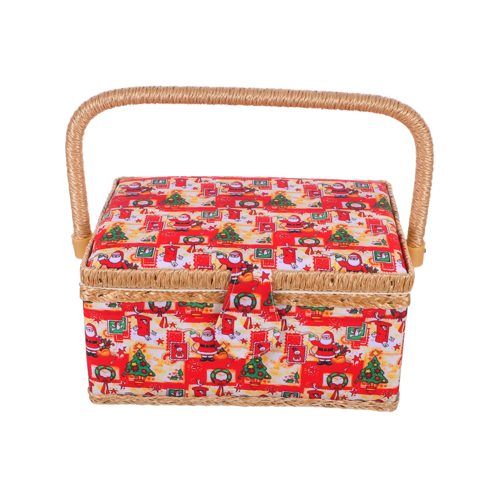 Coffret Cadeau De Couture Organisateur De Panier à Couture avec Plateau Amovible Coussin à Épingles Intégré Et Poche Intérieure pour Rangement De Fournitures