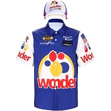 Ricky Bobby Costume Men Short Sleeve Ricky Bobby Shirt Hat Halloween Race Car Driver Costume