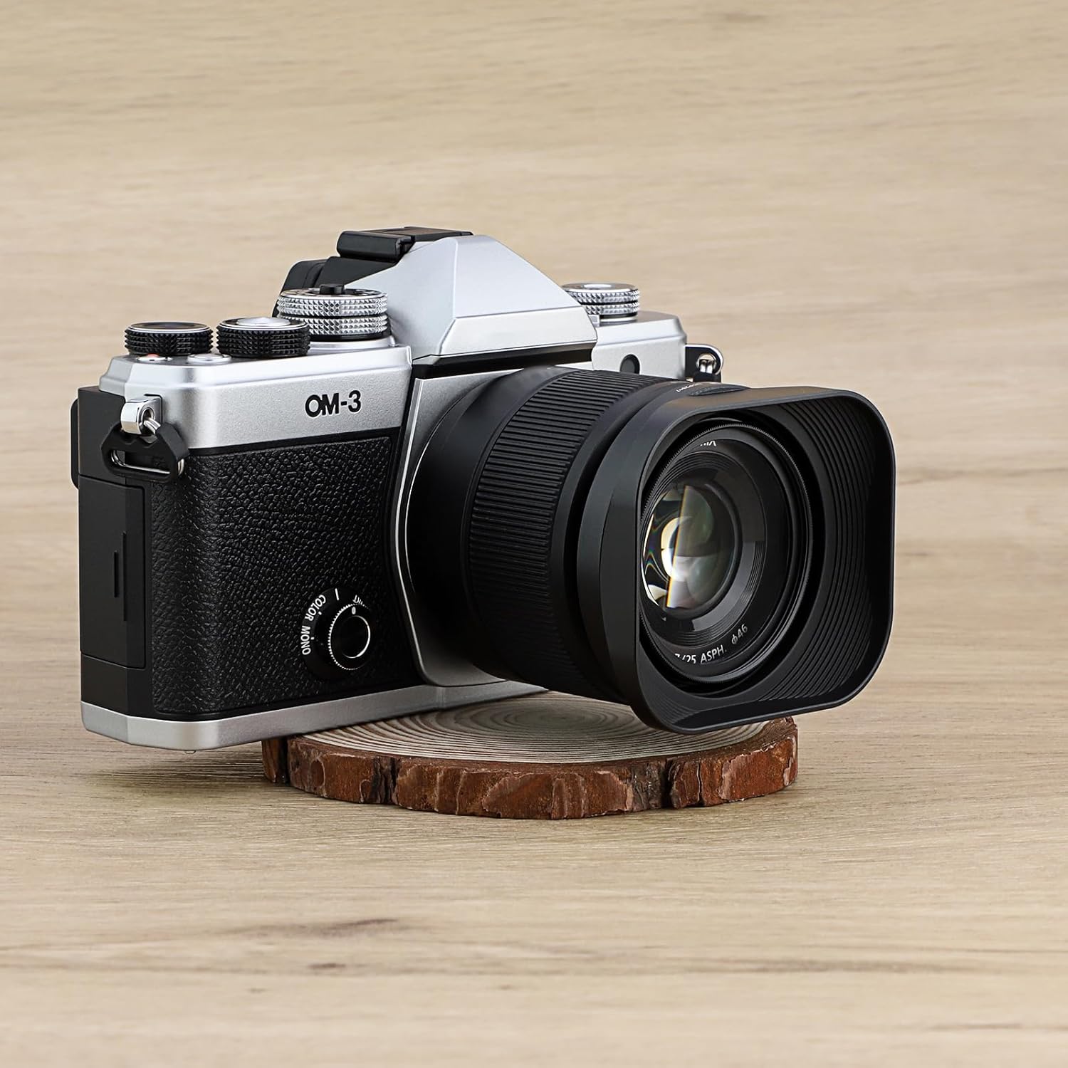 Haoge LH-P2517 Square Metal Lens Hood for Panasonic Leica DG SUMMILUX 25mm f/1.7 ASPH Lens dg 25MM F1.7 H-H025GK