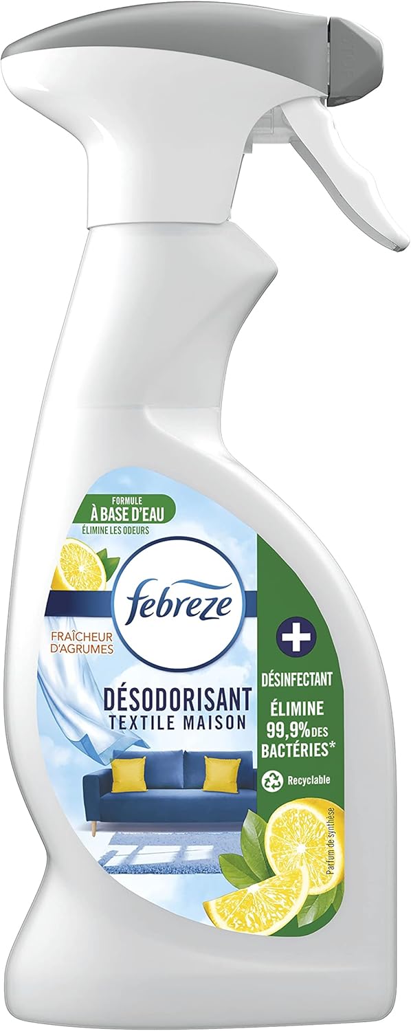 Febreze Fraîcheur d’Agrumes Spray Désinfectant Désodorisant Textile