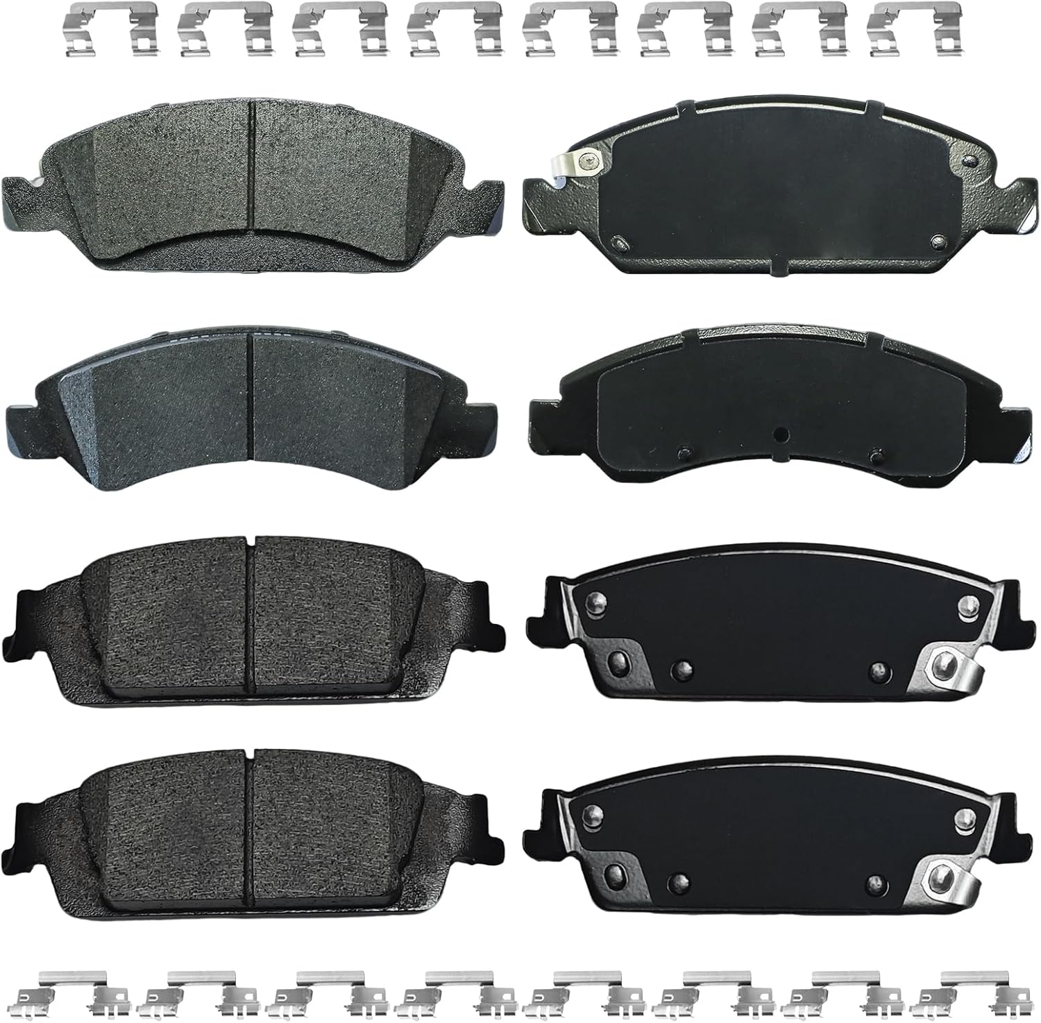 D1363 D1707 Front Rear Brake Pads for 2014 2015 2016 2017 2018 Chevy Silverado 1500/GMC Sierra 1500,for 2015 2016 2017 2018 2019 2020 Cadillac Escalade/Escalade ESV/Suburban/Tahoe/Yukon/Yukon XL,8PCS