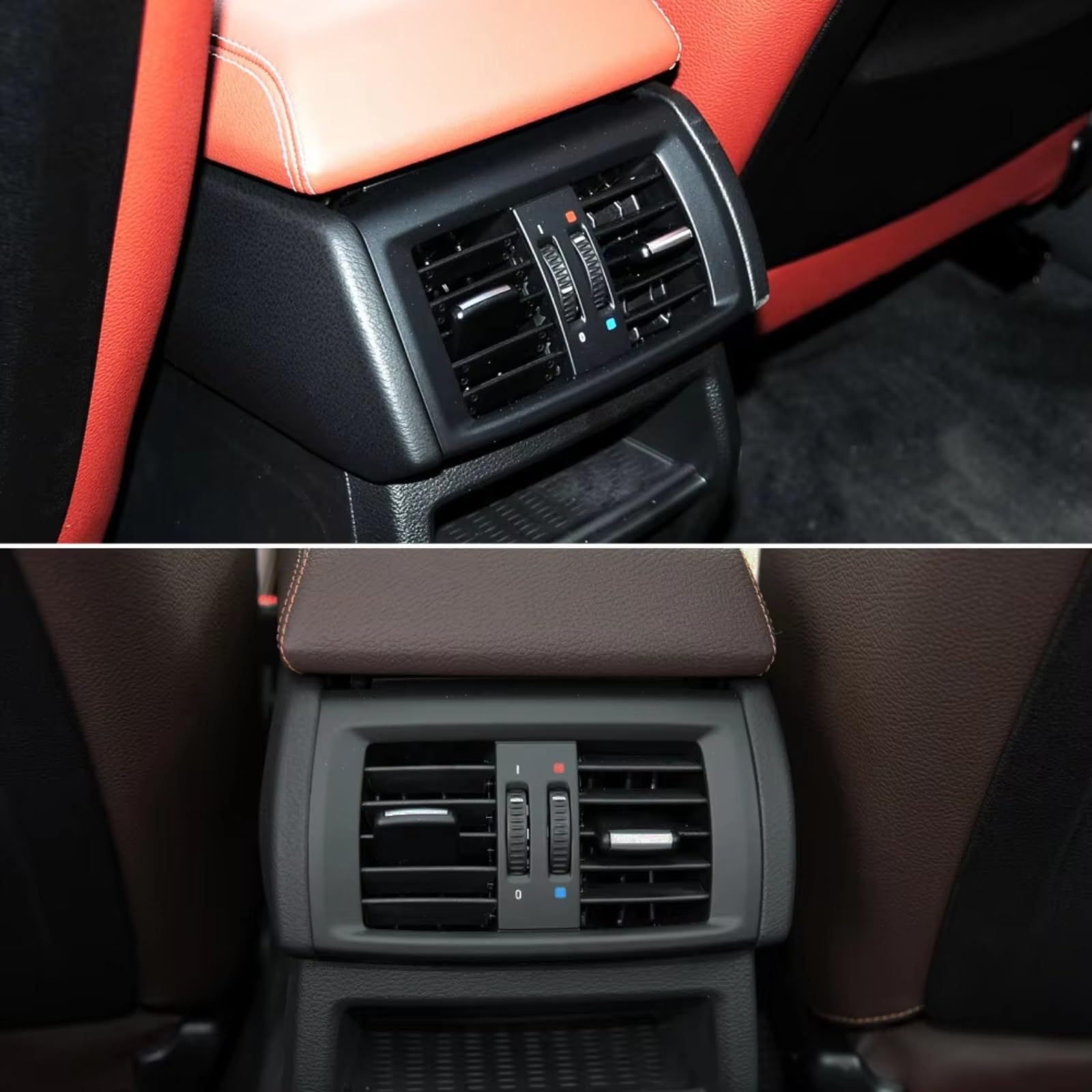 bocchetta dell'aria Compatibile Con BMW Per X3 F25 2011-2017 Per X4 F26 2013-2018 Griglia Di Copertura Della Presa D'aria Di Condizionamento Dell'aria Posteriore Dell'auto(Size1)