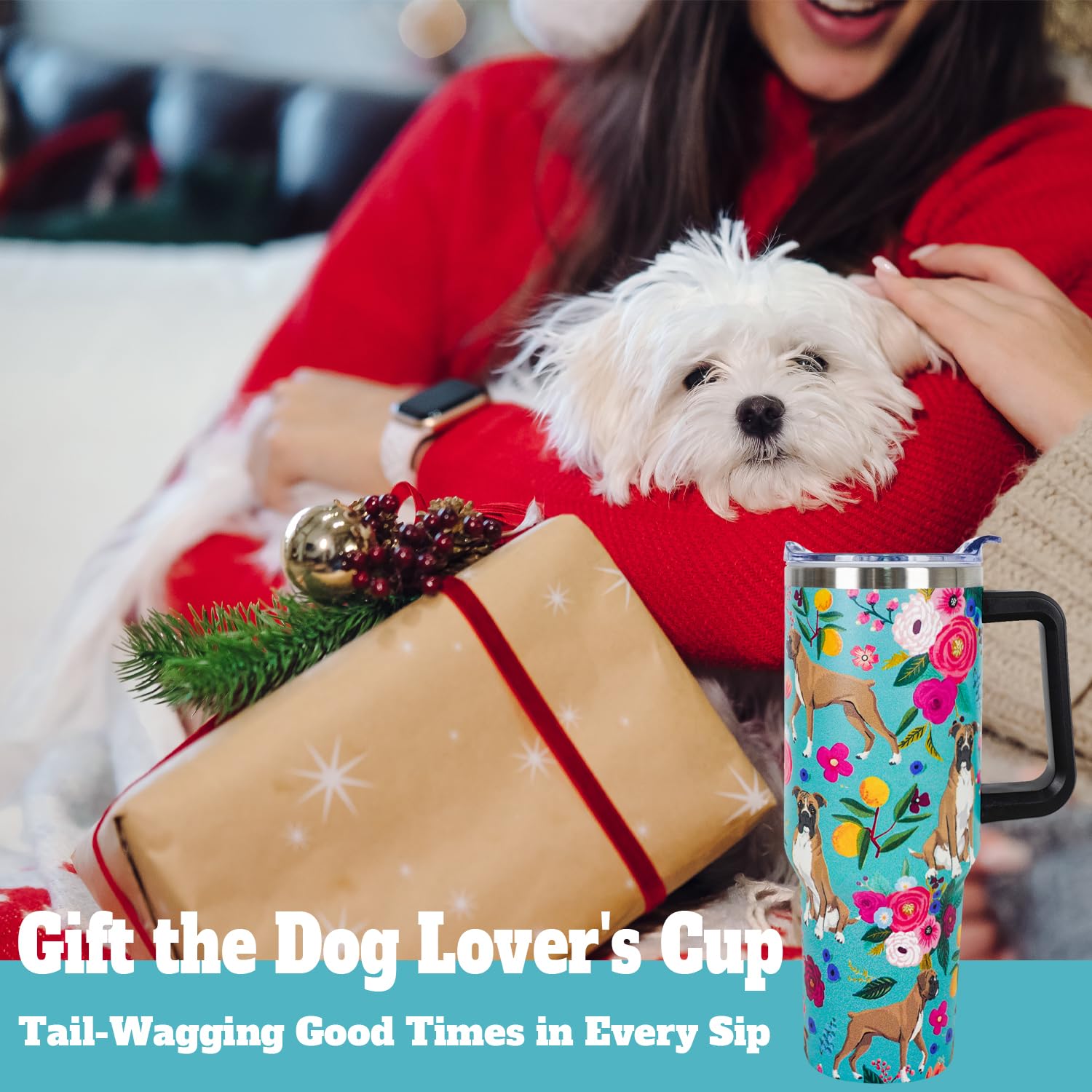 Funny Boxer Dog Tumbler - 20oz Stainless Steel Insulated Mug Gift For Boxer Lovers - View #5