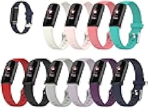 Lemspum Compatible Silicone Bands Sports Wristbands Replacement for Fitbit Luxe, Luxe Special Edition Fitness Tracker Accessories Small/Large Watchbands