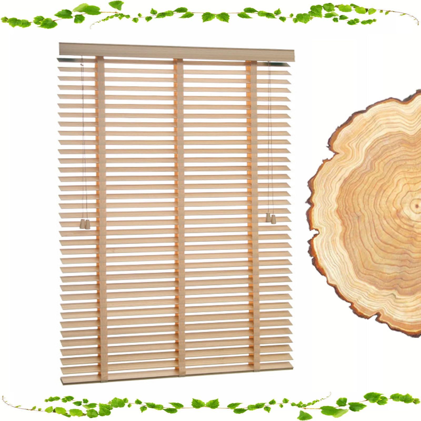 Jolan Veneziane Orizzontali,Tende Veneziane in Vero Legno,Tenda Veneziana Oscuranti e Termoisolanti,Persiane per Il Trattamento delle Finestre,Lamelle da 50mm,Personalizzabili,W×H-50×120cm(20 * 47in)