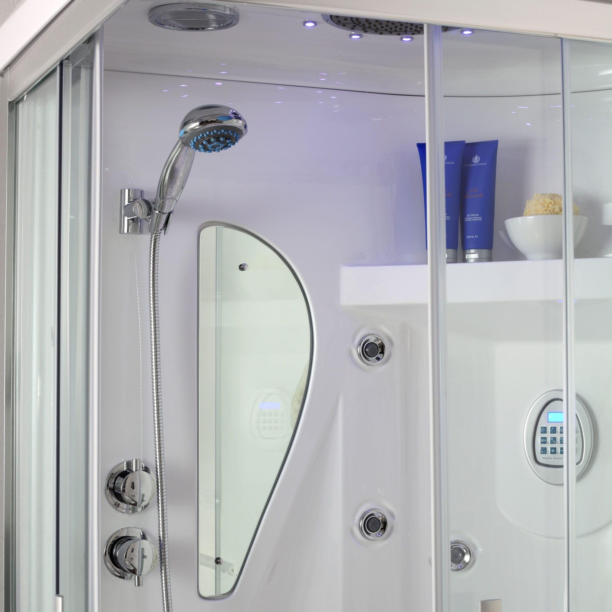 Kiamami Valentina - Mampara de ducha multifuncional 70x110 derecha con baño de vapor | Iride
