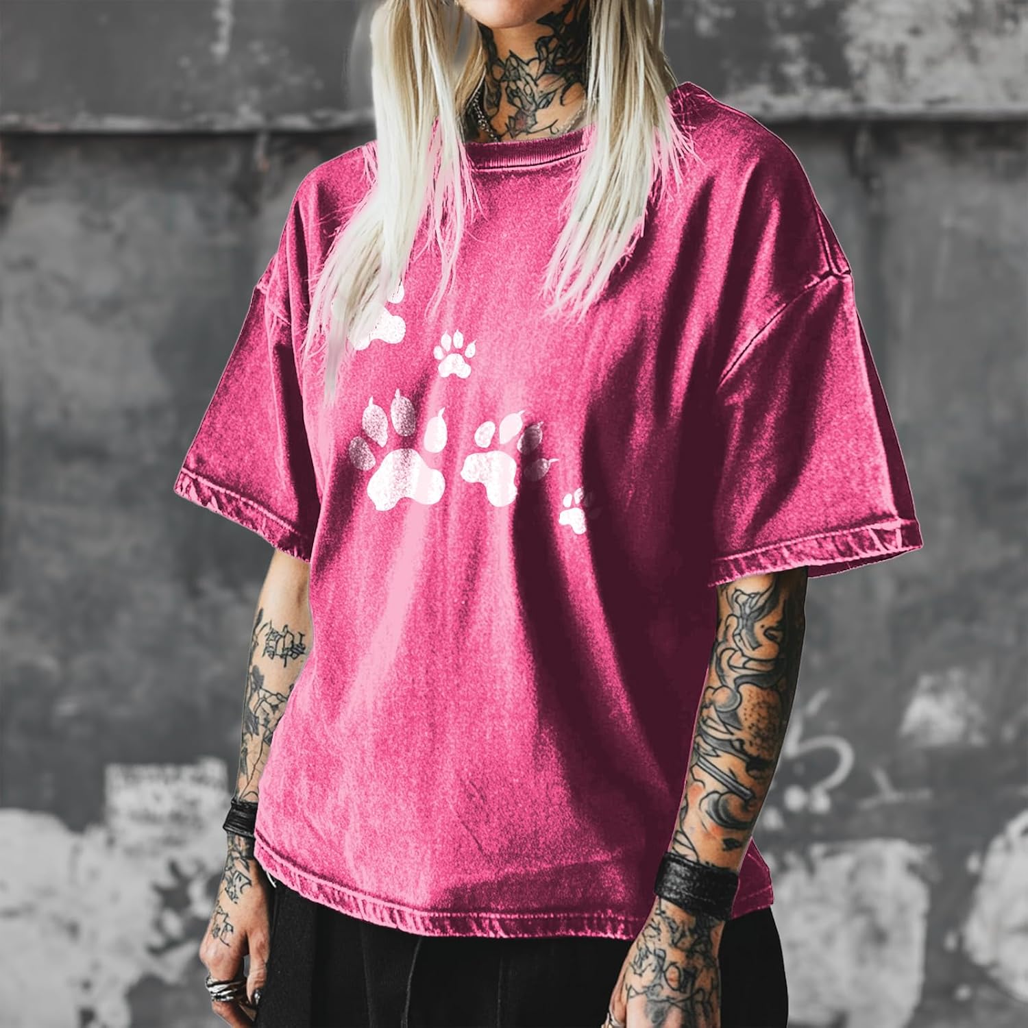 Trendy Shirts for Women Loose Short Sleeve Cotton Plus Size Casual Crew Neck Tees Basic Washed T-Shirts - Image 2