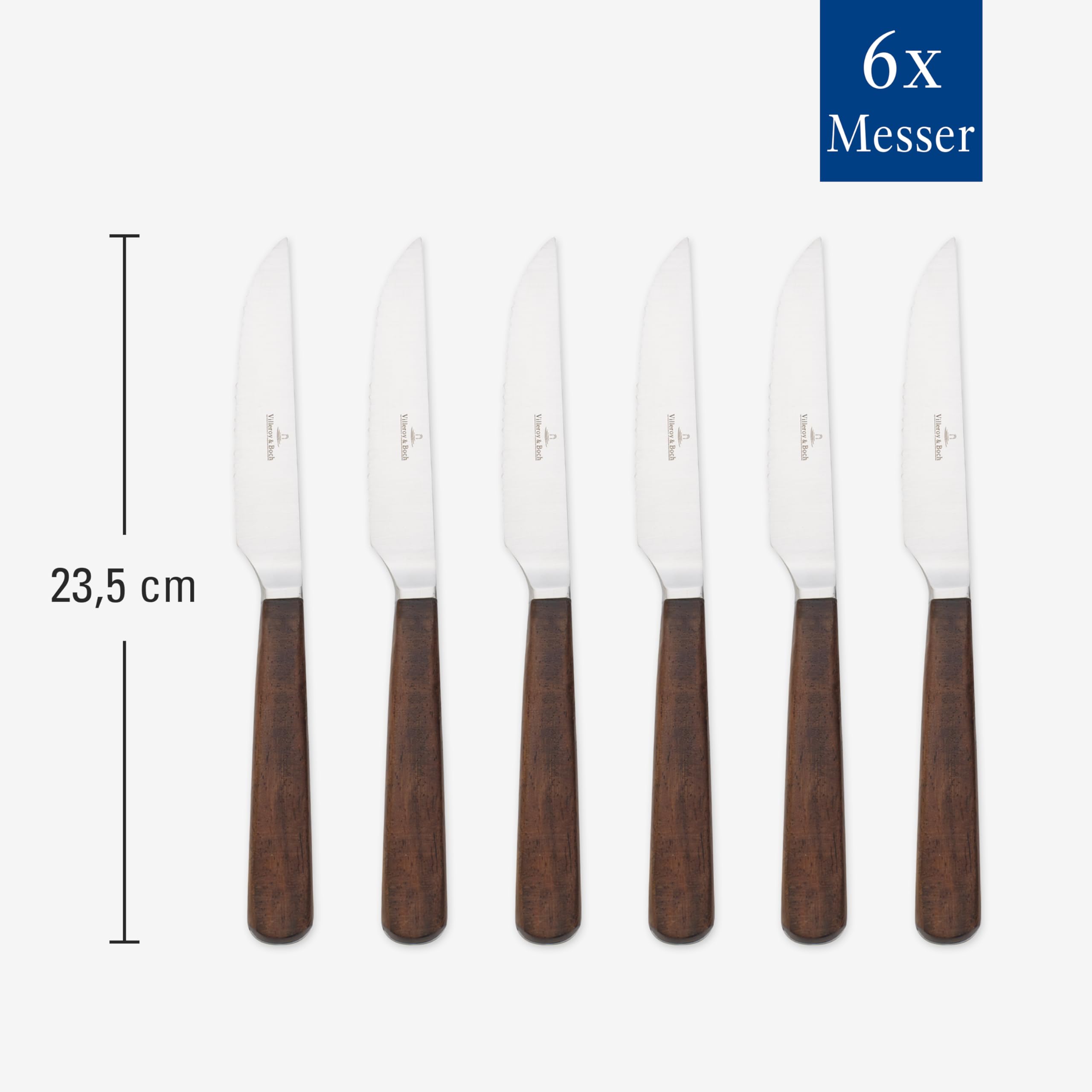 Villeroy & Boch Texas 12-7016-9373 Te x as zestaw noży do pizzy/steków, stal nierdzewna 13/0, metal, 232 mm