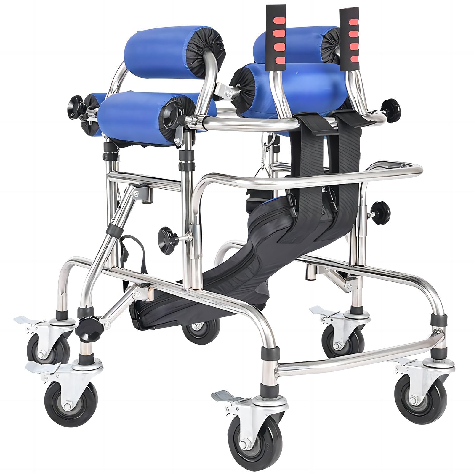 Andador pediátrico para niños de 85 a 130 cm, ayuda ajustable para rehabilitación y movilidad, hemiplejia y entrenamiento de discapacidad