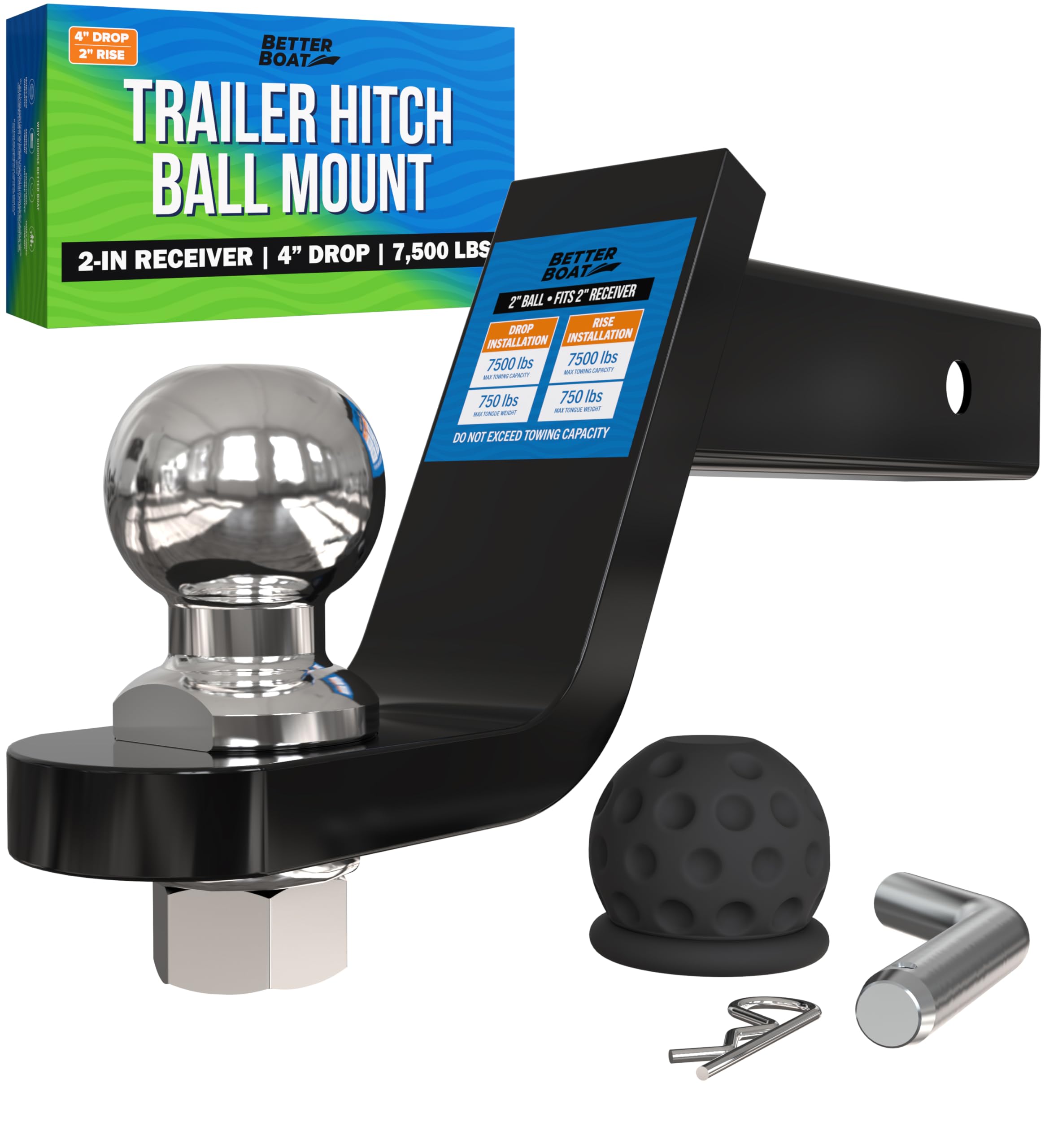 Better Boat 2 Inch Ball Hitch Mount Kit