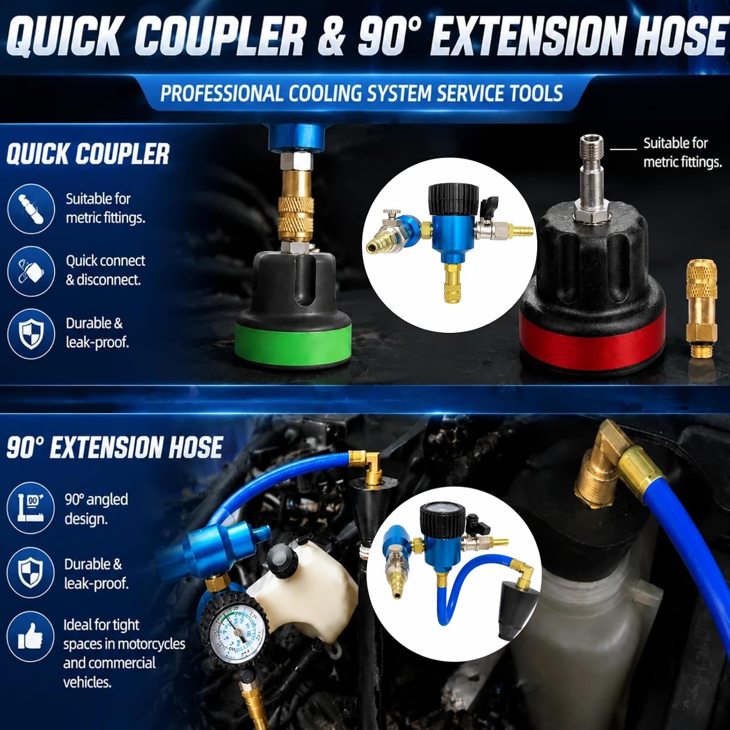 Coolant Vacuum Refill Kit Radiator Cooling System Vacuum Testers