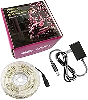 Vista 9 de RUICHEN Guirnalda de luces LED con cable plateado de 99 pies, 300 luces LED con carrete, color naranja