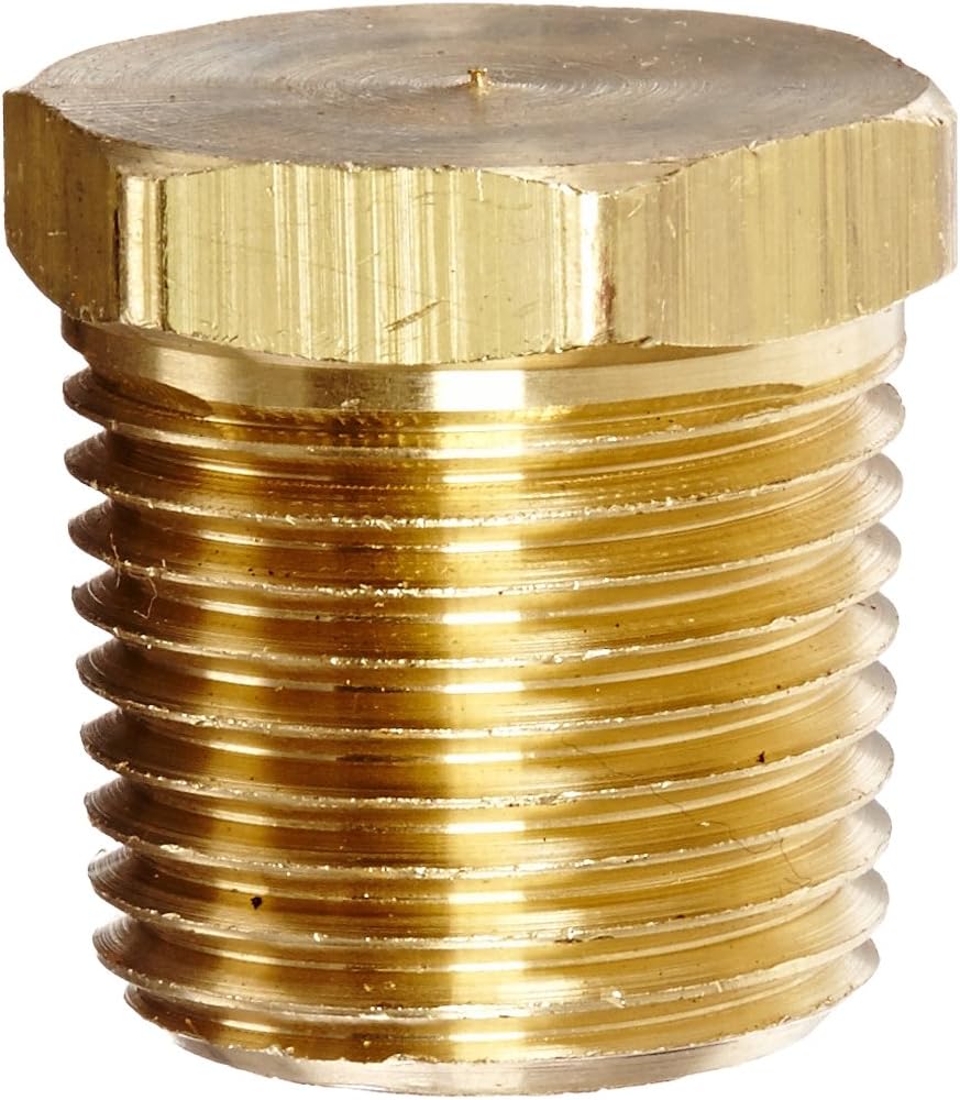 DixonValve & Coupling HHP4M Brass Fitting, Hex Head Plug, 1/2" NPT Male