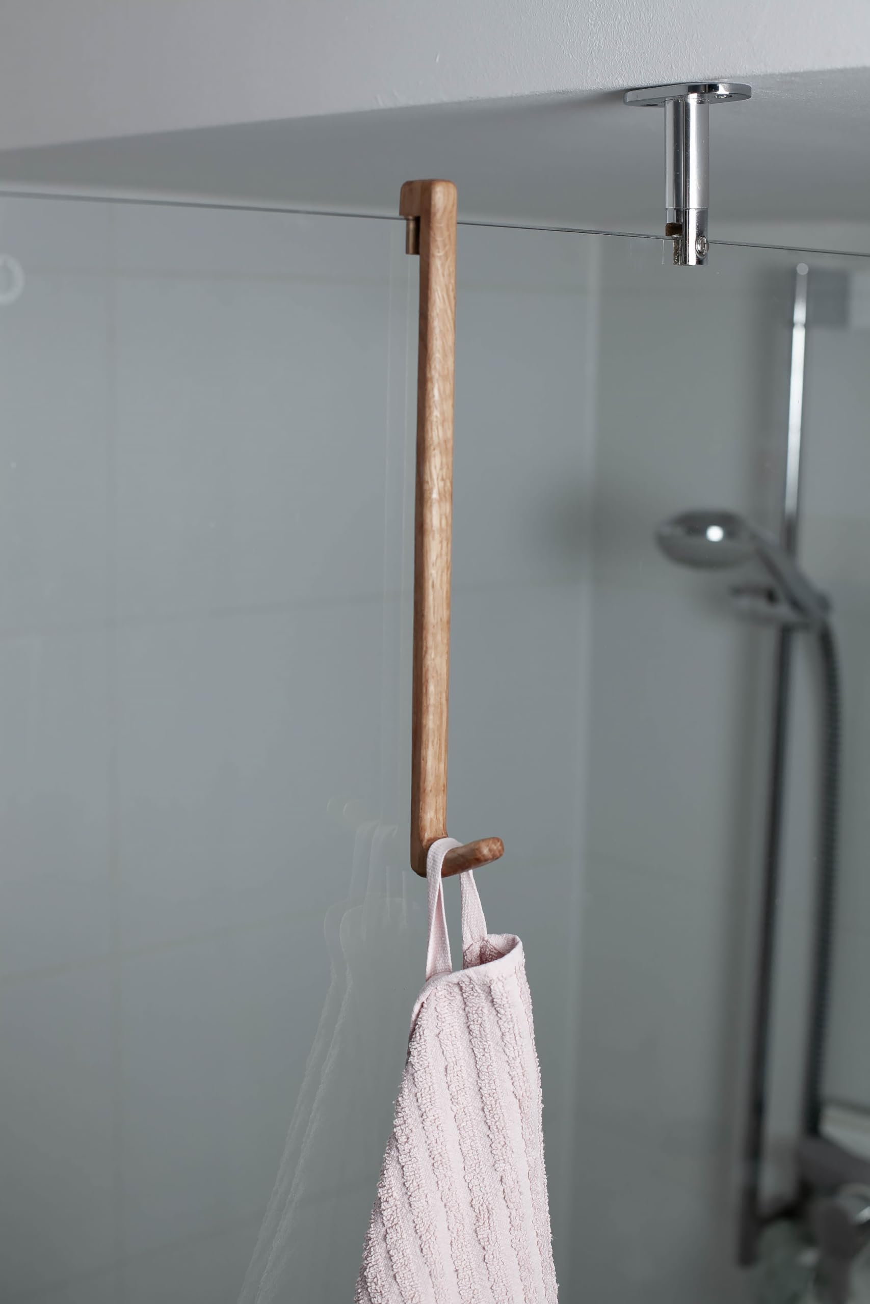 Ganci per towel in legno per porte da doccia, in oak coat hooks moderni, decorazioni per la casa, decorazione della casa, N22 Germany (gancio singolo, 10-12,5 mm)