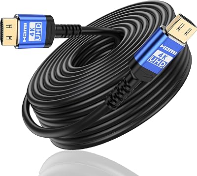 75 ft hdmi Cable with Gripping Connectors,4k Ultra high Speed Ethernet 2.0 Flexible Cord Support 4K@60Hz HDR,HDCP2.2,ARC,3D and CEC for HDTV/PS4/3/Xbox/Monitor/Projector ect