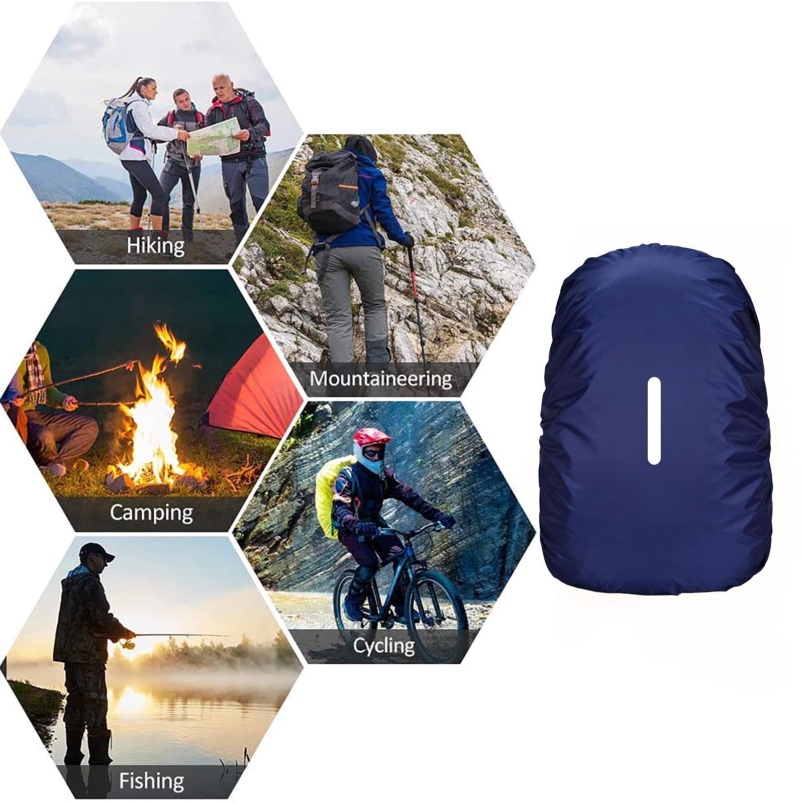 Copri Zaino Impermeabile LHKK - Leggero E Pieghevole Per Trekking - Taglie 20-100L - Arancione - Foto 6